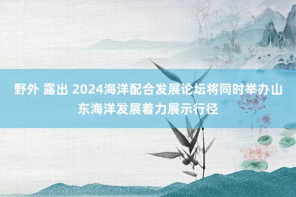 野外 露出 2024海洋配合发展论坛将同时举办山东海洋发展着力展示行径